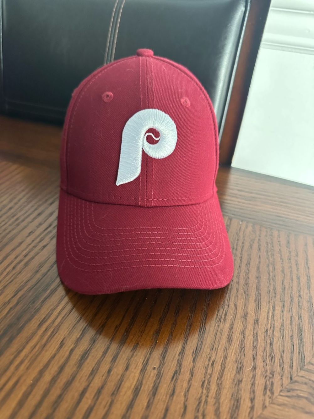 Philadelphia Phillies New Era Burgundy and Black 9FORTY Youth Cap Interior